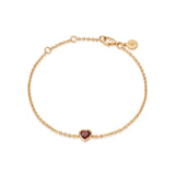 GARNET HEART BRACELET
