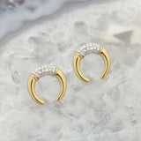FALLEN MOON STUD EARRINGS