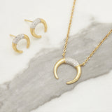 FALLEN MOON STUD EARRINGS