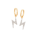 LIGHTNING BOLT HOOP EARRINGS