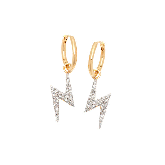 LIGHTNING BOLT HOOP EARRINGS
