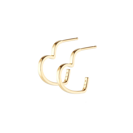 LOVE HEART HOOP GOLD
