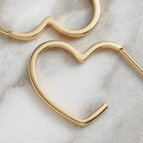 LOVE HEART HOOP GOLD