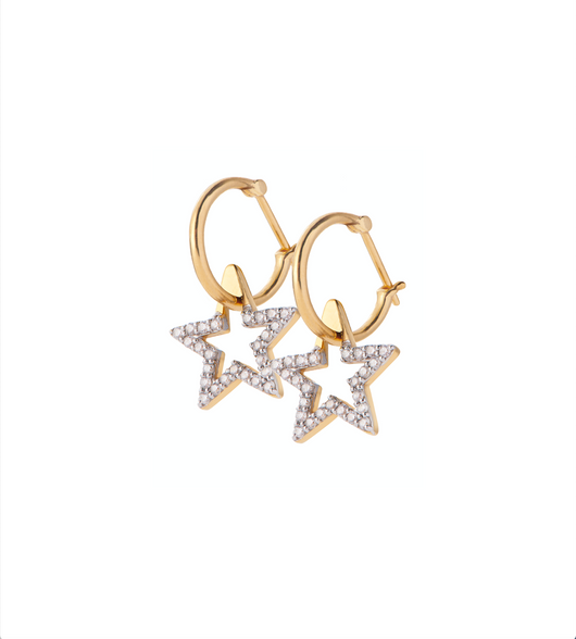 SIRIUS STAR HOOP EARRINGS