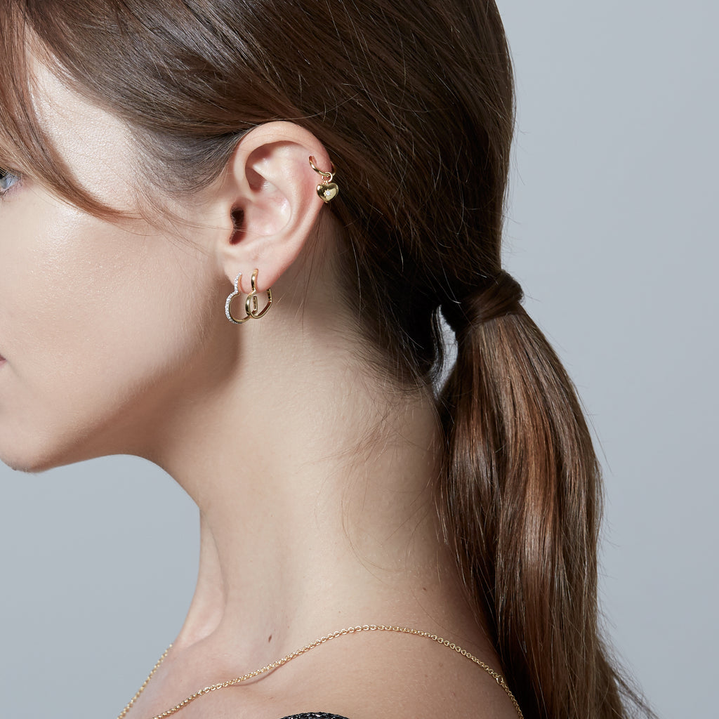 Sophee heart hoop on sale earrings in gold