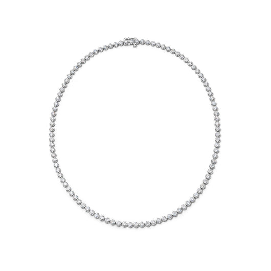 Gold necklace with brilliant cut lab grown diamonds