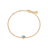 BLUE TOPAZ HEART BRACELET