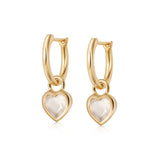 MOONSTONE HEART HOOPS