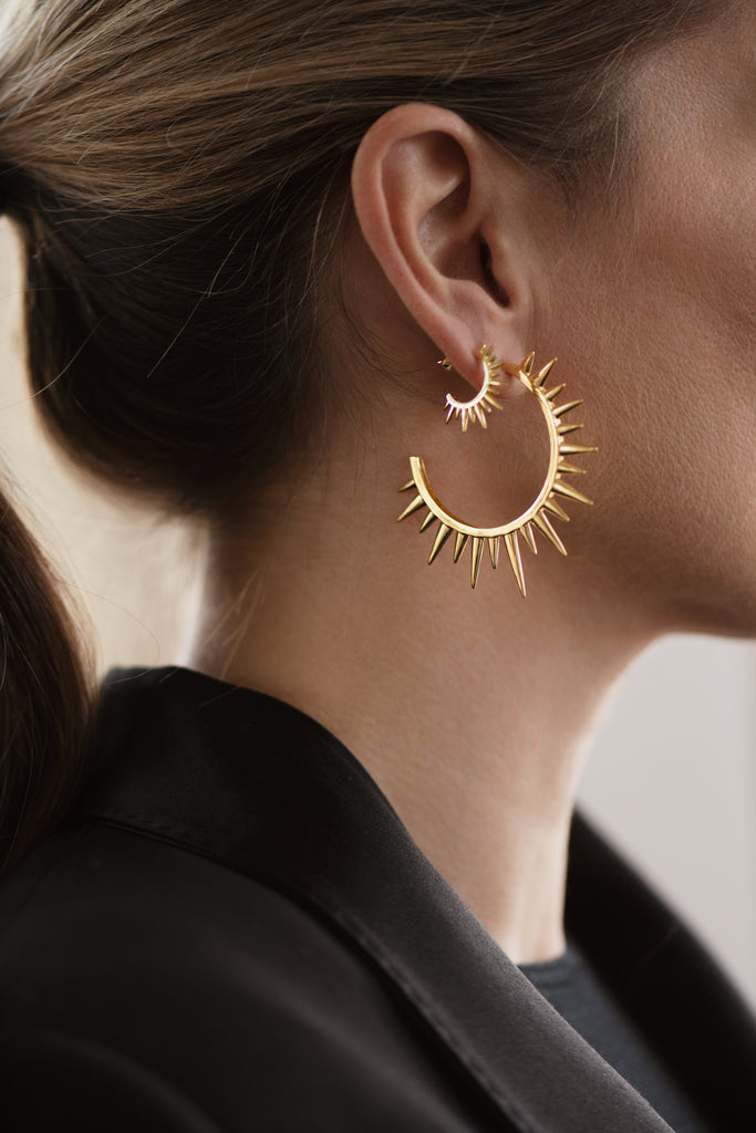 Sophie Lis Luminary Double Diamond Hoops main image 0
