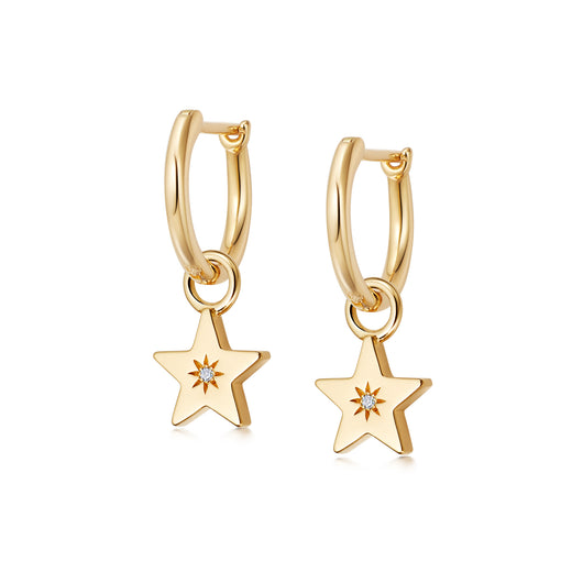 CELESTIAL STAR HOOPS – Sophie Lis - Main Image
