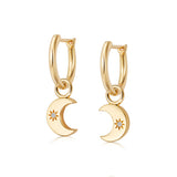 CELESTIAL MOON HOOPS