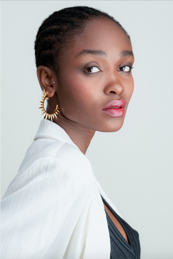 Sophie Lis Luminary Double Diamond Hoops main image 1