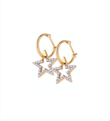 SIRIUS STAR HOOP EARRINGS