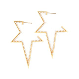 XL SHOOTING STAR PEARL HOOPS