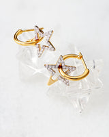 SIRIUS STAR HOOP EARRINGS