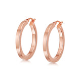 TITAN ROSE GOLD HOOPS