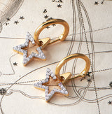 SIRIUS STAR HOOP EARRINGS